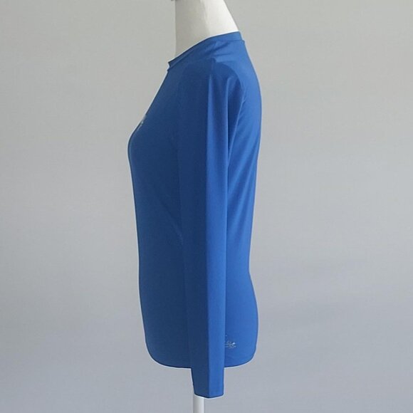 O'Neill Women's Basic Skins UPF 50+ Long Sleeve Rash Guard Blue XSmall NWOT - Picture 4 of 7